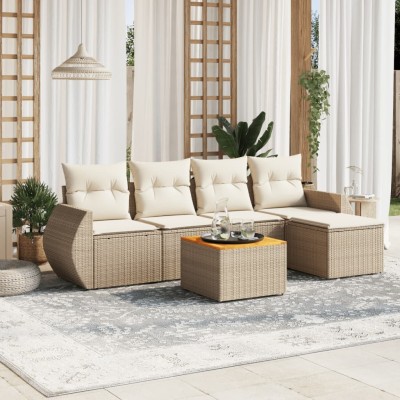 Sofa set with cushions, 6...
