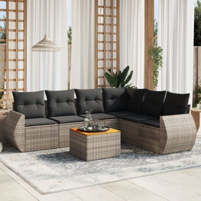 Sofa set with cushions, 7...