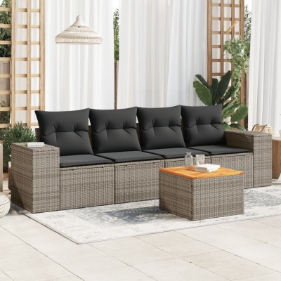 Sofa set with cushions, 5...