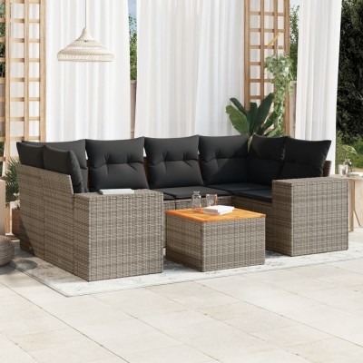 Sofa set with cushions, 7...