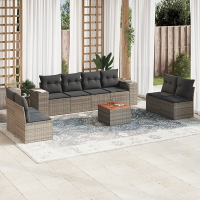 Sofa set with cushions, 9...