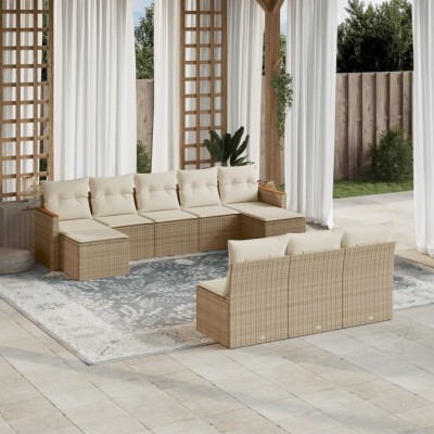 Sofa set with cushions, 10...