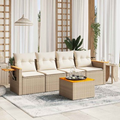 Sofa set with cushions, 5...