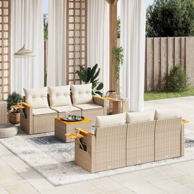 Sofa set with cushions, 7...