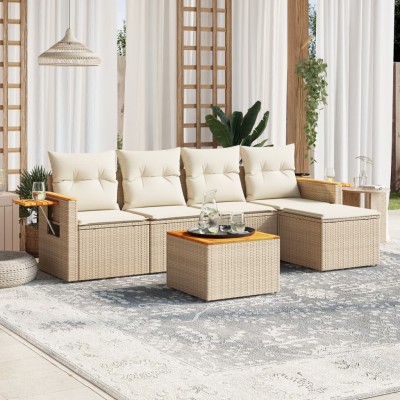 Sofa set with cushions, 6...