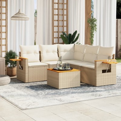 Sofa set with cushions, 6...