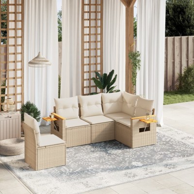 Sofa set with cushions, 5...