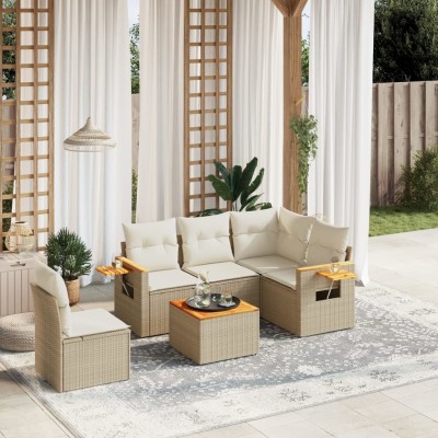 Sofa set with cushions, 6...