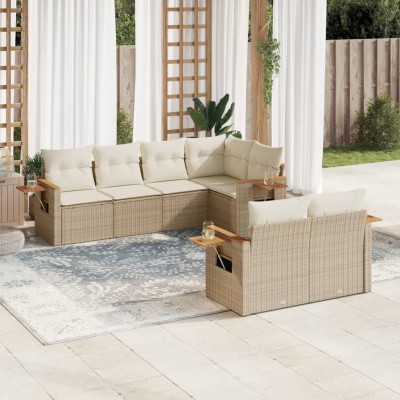 Sofa set with cushions, 7...