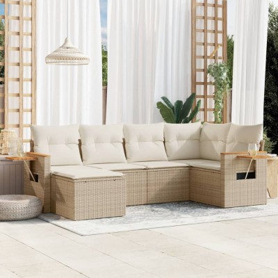 Sofa set with cushions, 6...