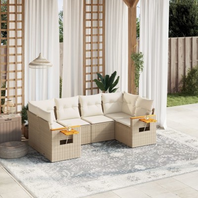 Sofa set with cushions, 6...
