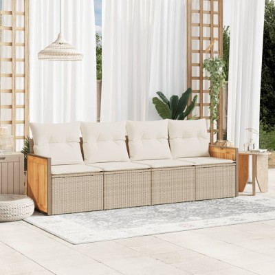 Sofa set with cushions, 4...