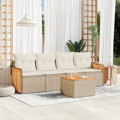 Sofa set with cushions, 5...