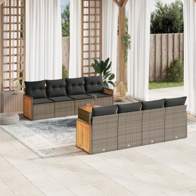 Sofa set with cushions, 9...
