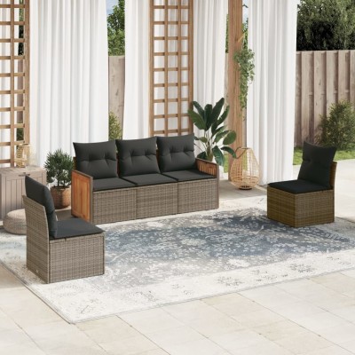 Sofa set with cushions, 5...