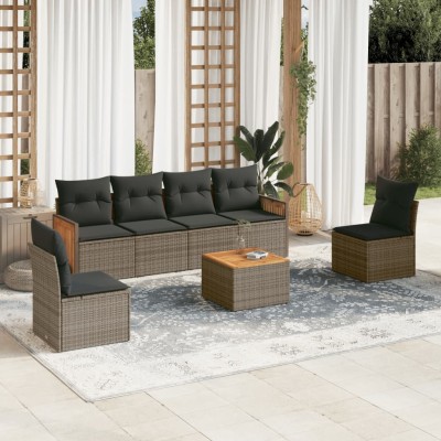 Sofa set with cushions, 7...