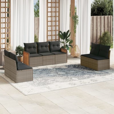 Sofa set with cushions, 7...