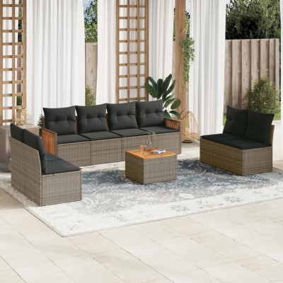 Sofa set with cushions, 9...
