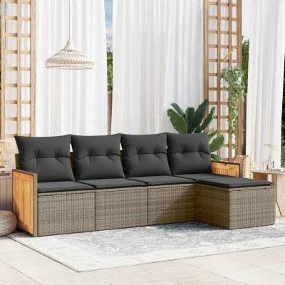 Sofa set with cushions, 5...