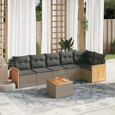Sofa set with cushions, 7...