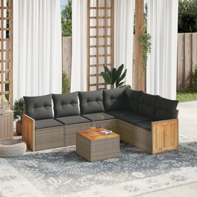 Sofa set with cushions, 7...