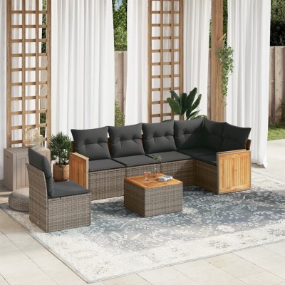 Sofa set with cushions, 7...