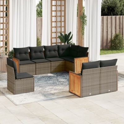 Garden set with cushions, 8...