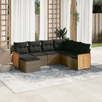 Sofa set with cushions, 7...