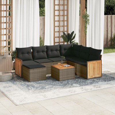 Garden set with cushions, 8...