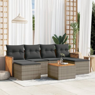 Sofa set with cushions, 7...