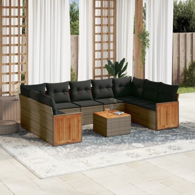 Garden set with cushions,...