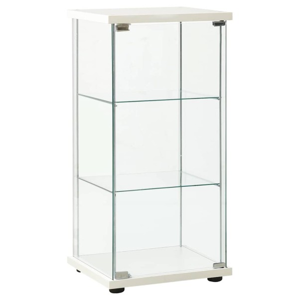 Cabinet for things, white, tempered glass