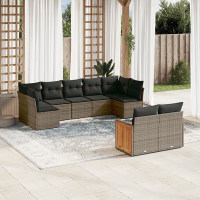 Sofa set with cushions, 9...