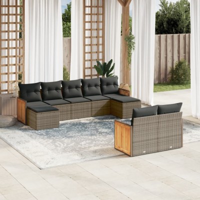 Sofa set with cushions, 9...
