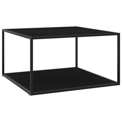 Coffee table with black...