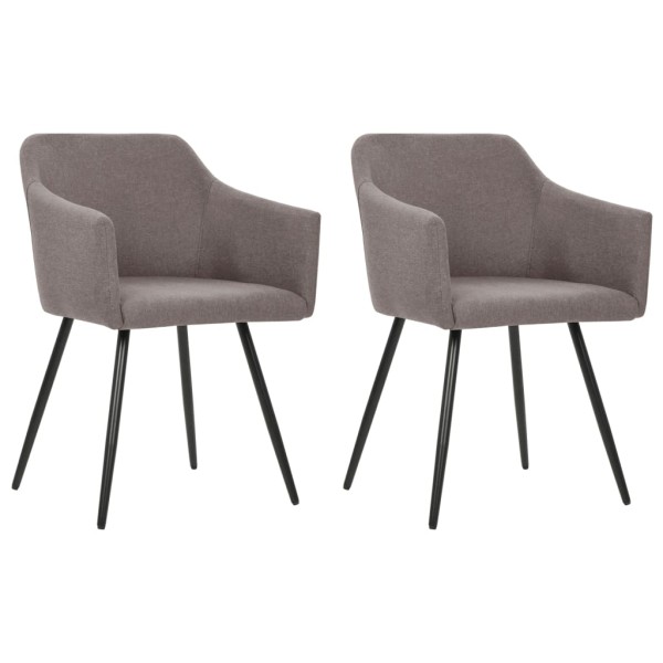 Dining room chairs, 2 pcs., taupe color, fabric