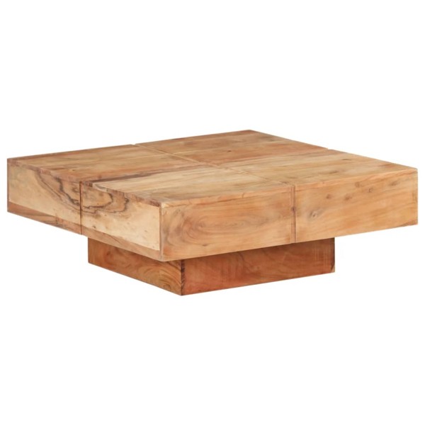 Coffee table, 80x80x28cm, solid acacia wood