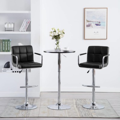 Bar stools, 2 pcs., black...