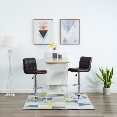 Bar stools, 2 pcs., brown...