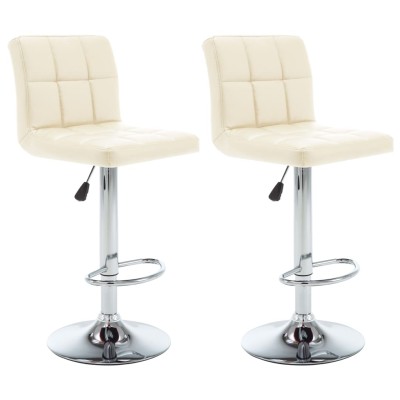 Bar stools, 2 pcs., cream...