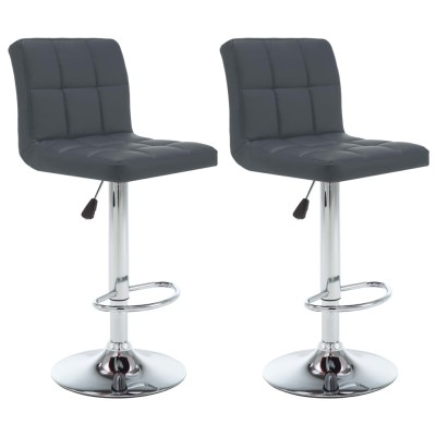 Bar stools, 2 pcs., gray...