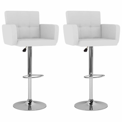 Bar stools, 2 pcs., white,...