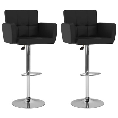 Bar stools, 2 pcs., black...