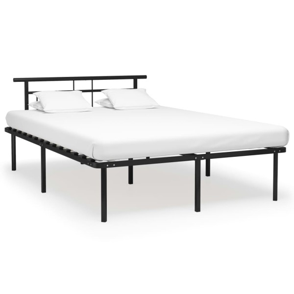 Bed frame, black, 140x200cm, metal