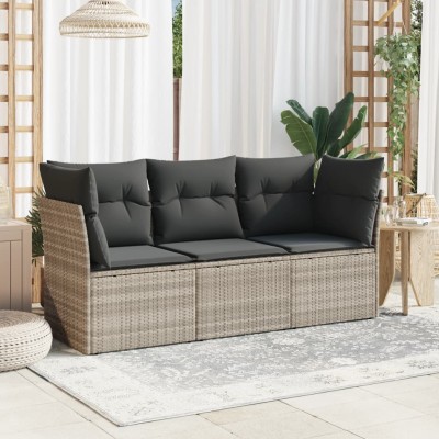 Sofa set with cushions, 3...