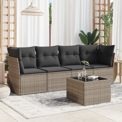 Sofa set with cushions, 5...
