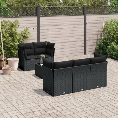 Sofa set with cushions, 6...