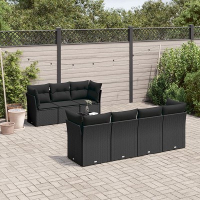 Sofa set with cushions, 8...
