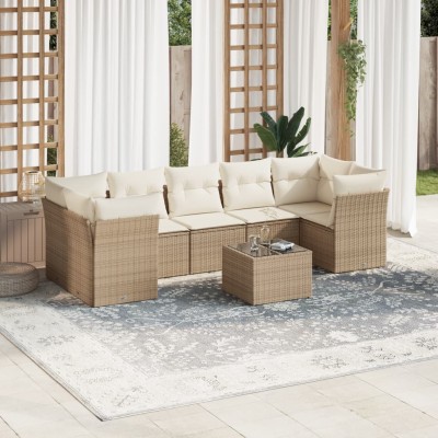 Sofa set with cushions, 8...