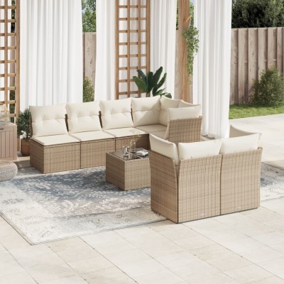 Sofa set with cushions, 8...